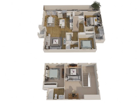 2 bedroom floor plan  the residences at sawmill estates apartments in